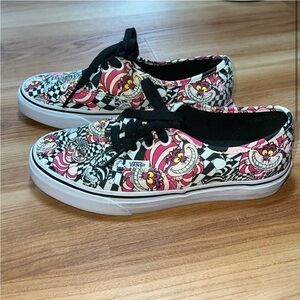 Vans x Disney Cheshire Cat Sneakers Alice in Wonderland Womens 6 Mens 4.5